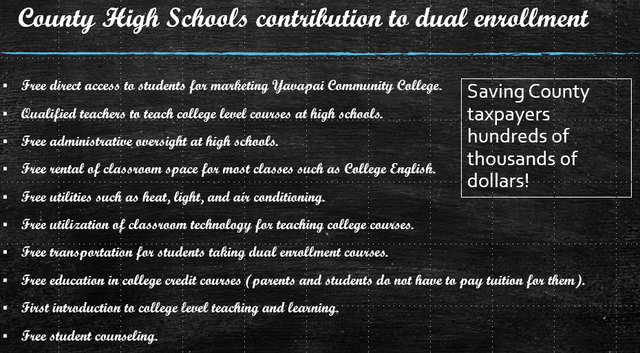 DUAL ENROLLMENT HIGH SCHOOL CONTRIBUTIONS