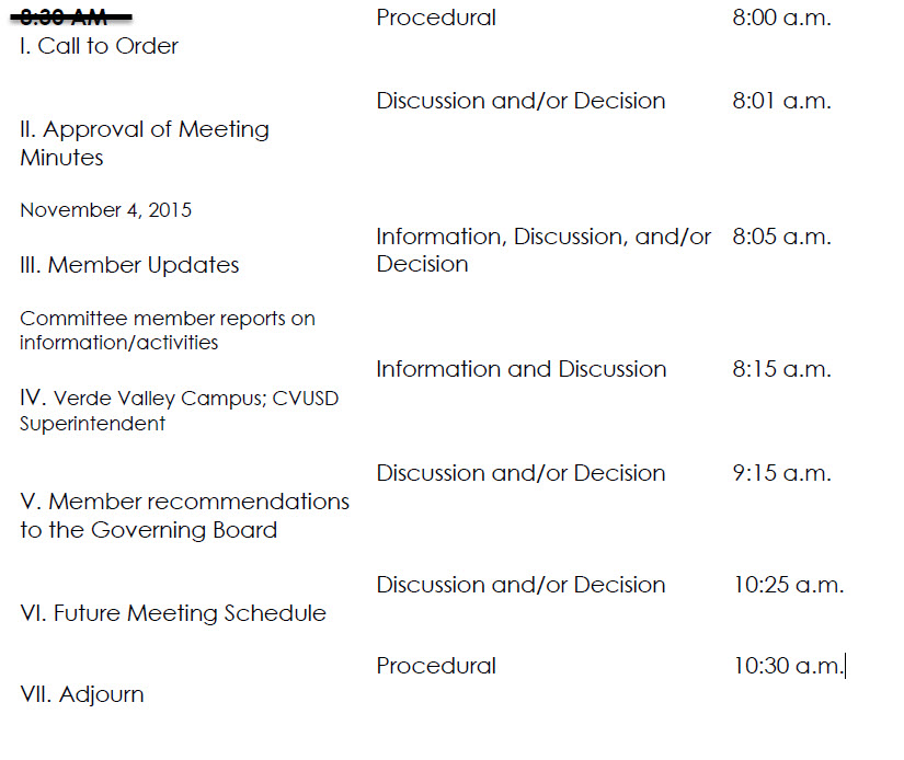 VVBAC DEC 2 AGENDA